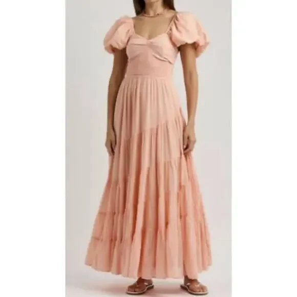chinese dress ladies Free People Sundrenched Maxi Almost Apricot
